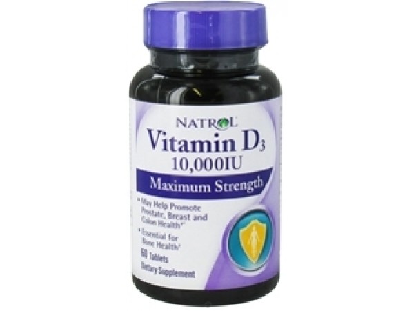Natrol Vitamin D3 (10,000IU) Maximum Strength (60 табл)